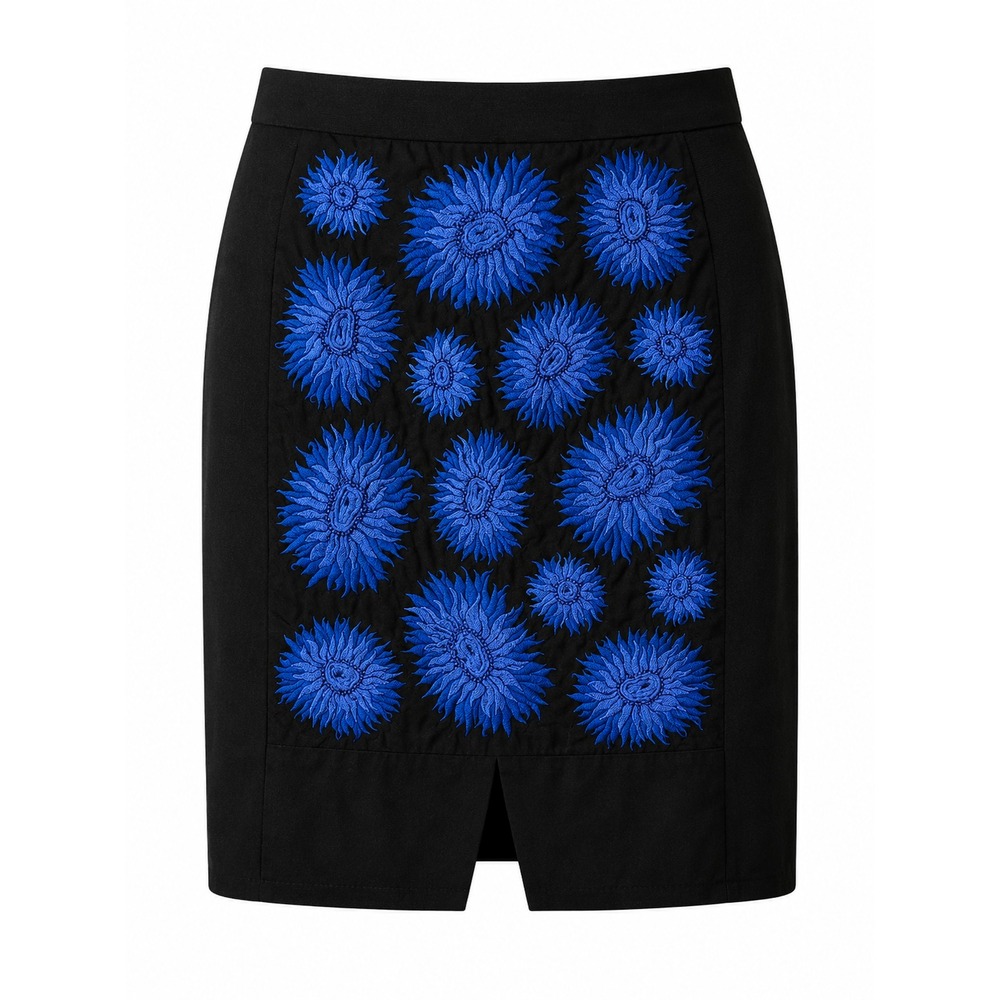 Anthropologie Leifsdottir Silk Embroidered Skirt Womens Size 4 Artsy Indie Femme